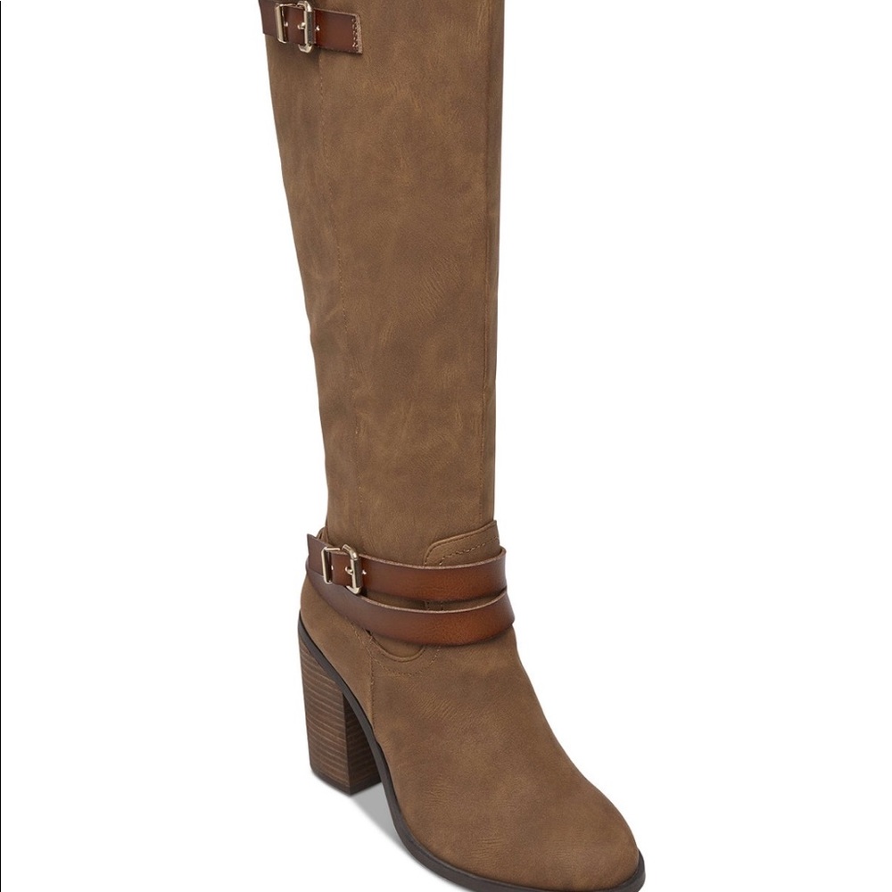 Madden Girl Edrea Stone Pari Boots SZ 8